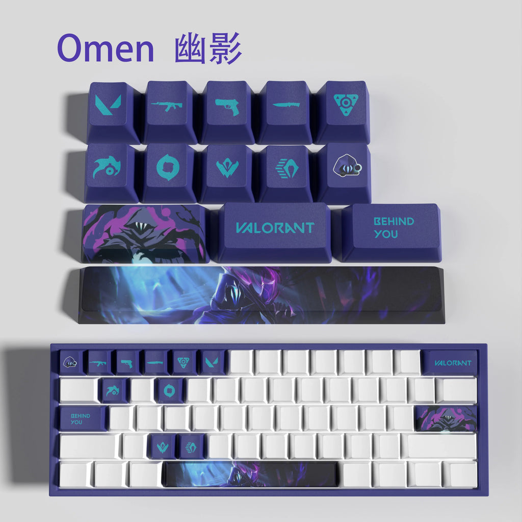 Sova New design Valorant keycaps  OEM Profile 14keys MINI SET PBT dye sub keycaps