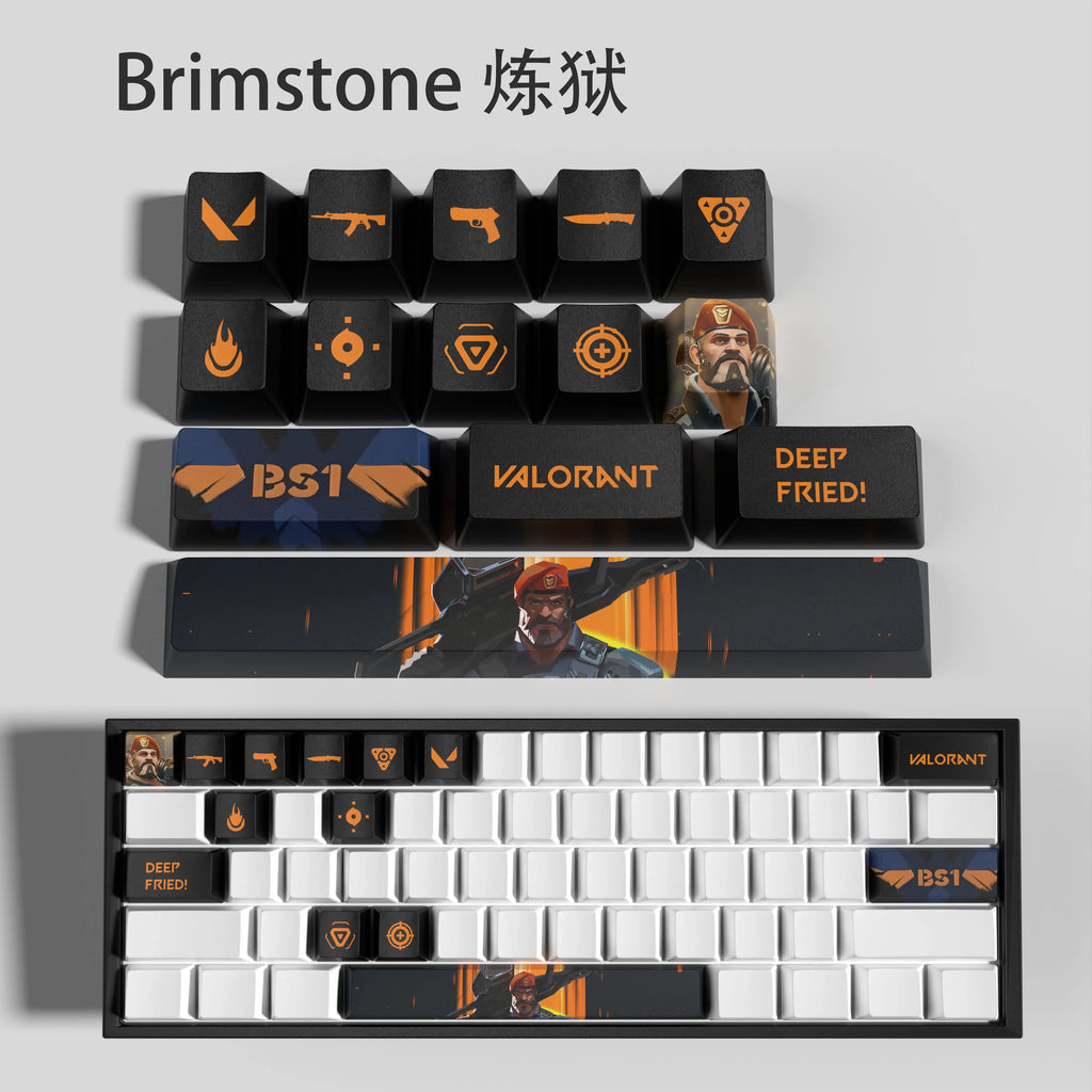 Sova New design Valorant keycaps  OEM Profile 14keys MINI SET PBT dye sub keycaps