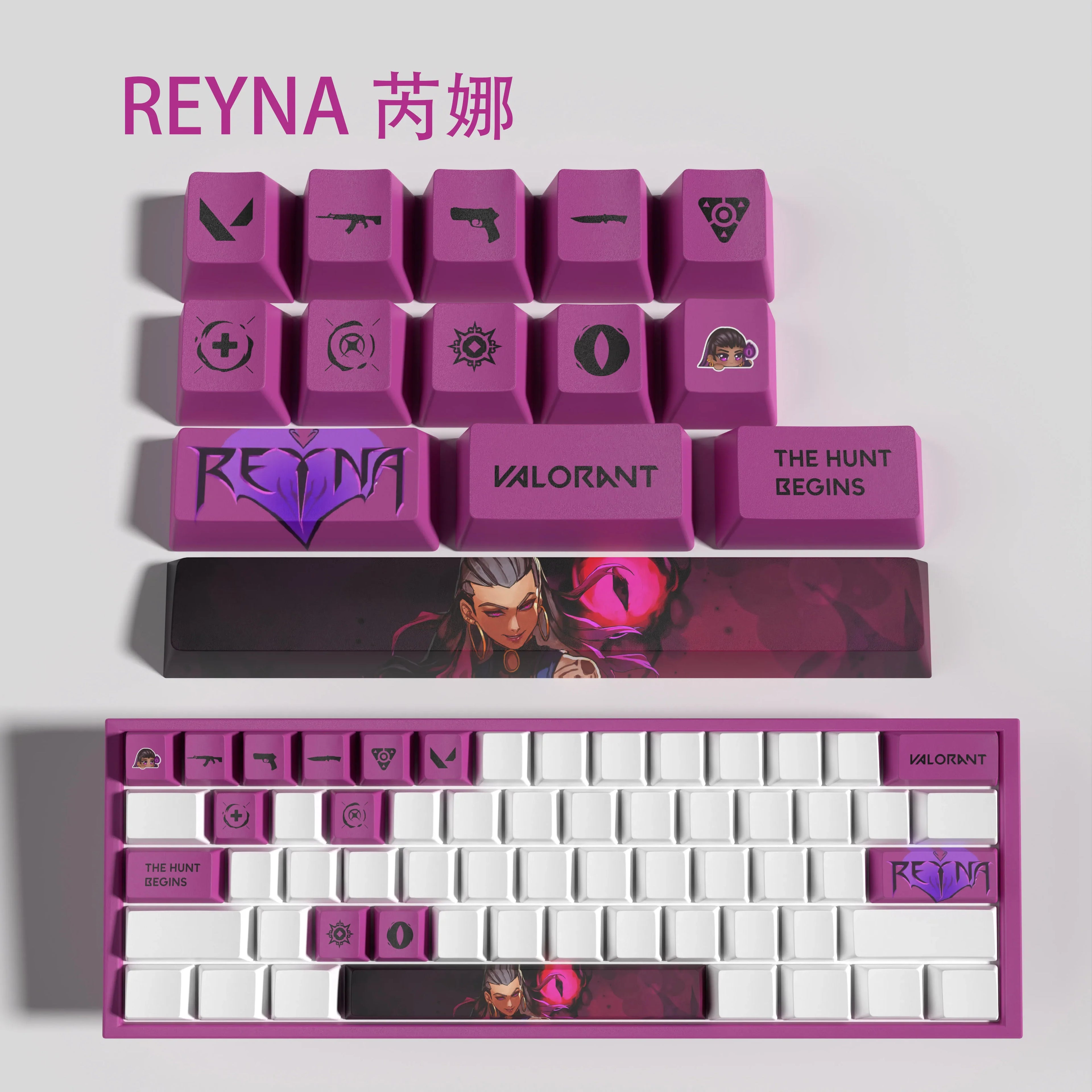 Sova New design Valorant keycaps  OEM Profile 14keys MINI SET PBT dye sub keycaps