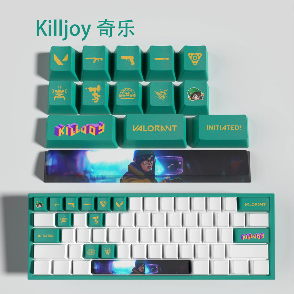 Sova New design Valorant keycaps  OEM Profile 14keys MINI SET PBT dye sub keycaps