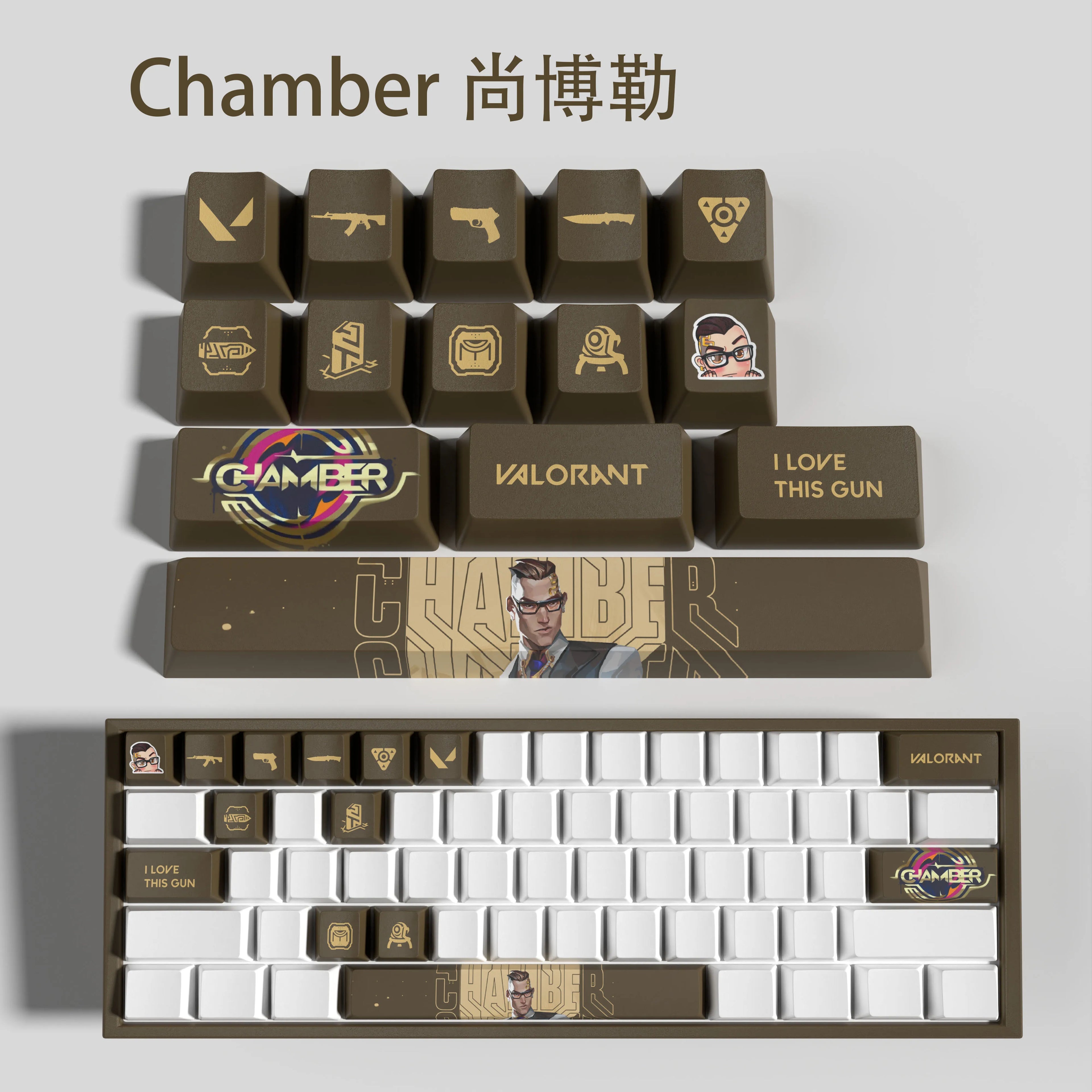 Sova New design Valorant keycaps  OEM Profile 14keys MINI SET PBT dye sub keycaps
