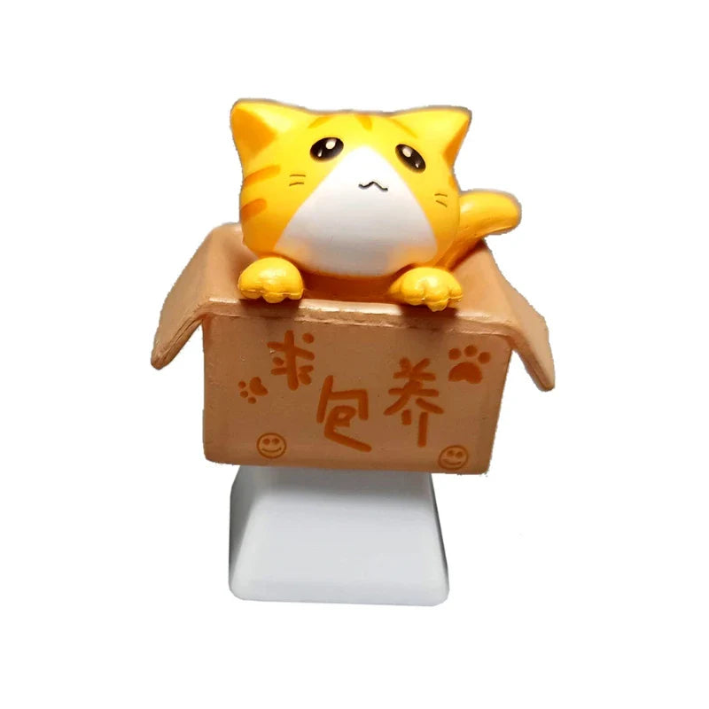 1PC PBT Custom Cartoon Anime for Cat Keycap Bottom Backlit Keycaps OEM Profile for DIY Mechanical Keyboard Children's Gi