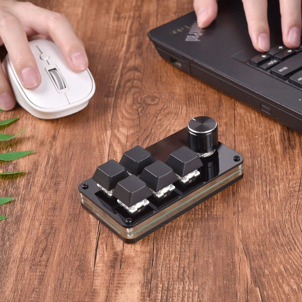 Mini Keyboard 5 Key 1 Knob Gamer Programmable Keyboard DIY Hot Swap Customization Mechanical Keyboard Macro Keypad
