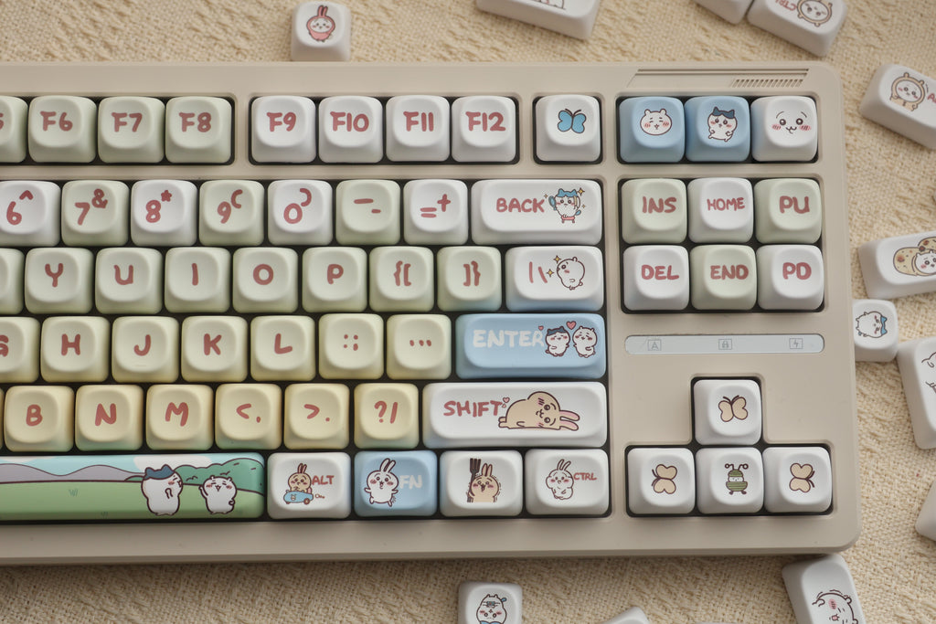 144 Keys/set Kohachi Keycaps MOA Profile GMK PBT Cute Anime Keycaps for Mechanical Keyboard Dye Sublimation Gaming Keycap