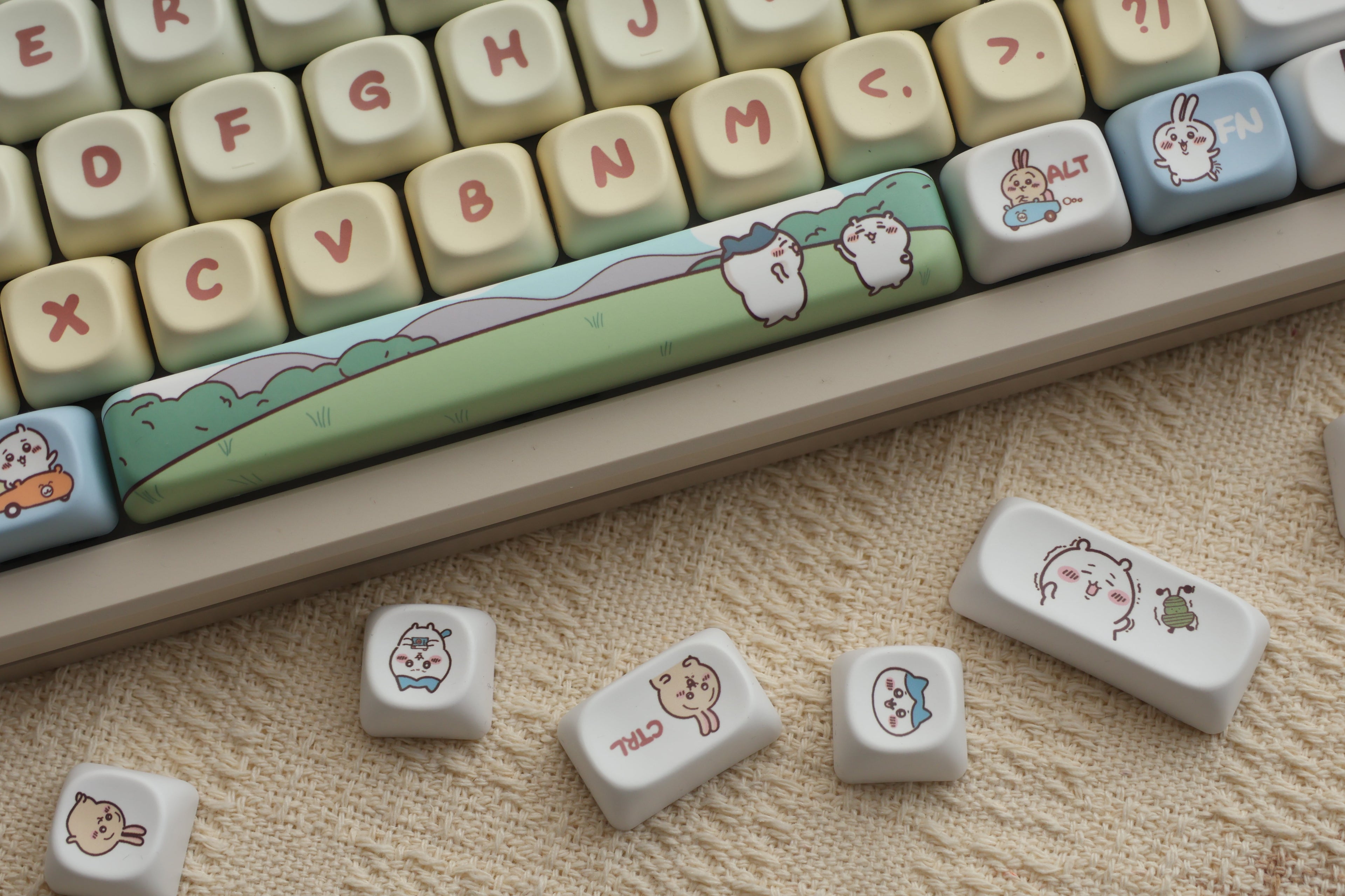 144 Keys/set Kohachi Keycaps MOA Profile GMK PBT Cute Anime Keycaps for Mechanical Keyboard Dye Sublimation Gaming Keycap