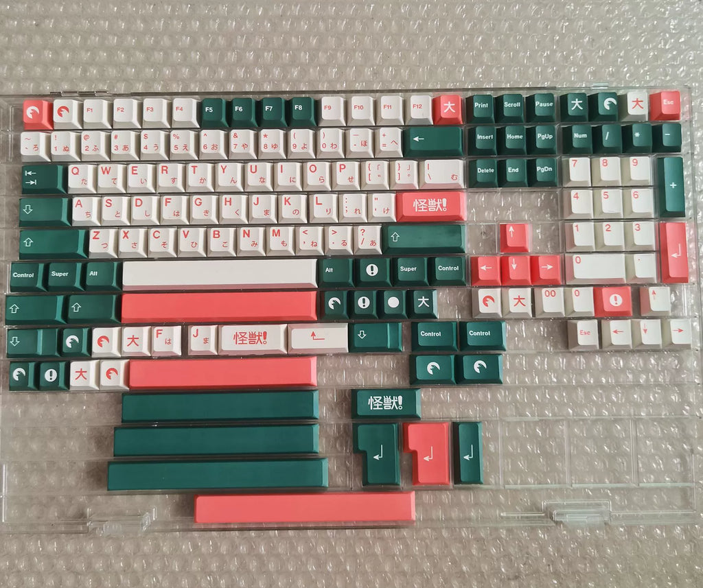 1 Set GMK Kaiju Keycaps PBT Dye Sublimation Key Caps Cherry Profile Keycap With ISO Enter 6U 6.5U 7U Spacebar