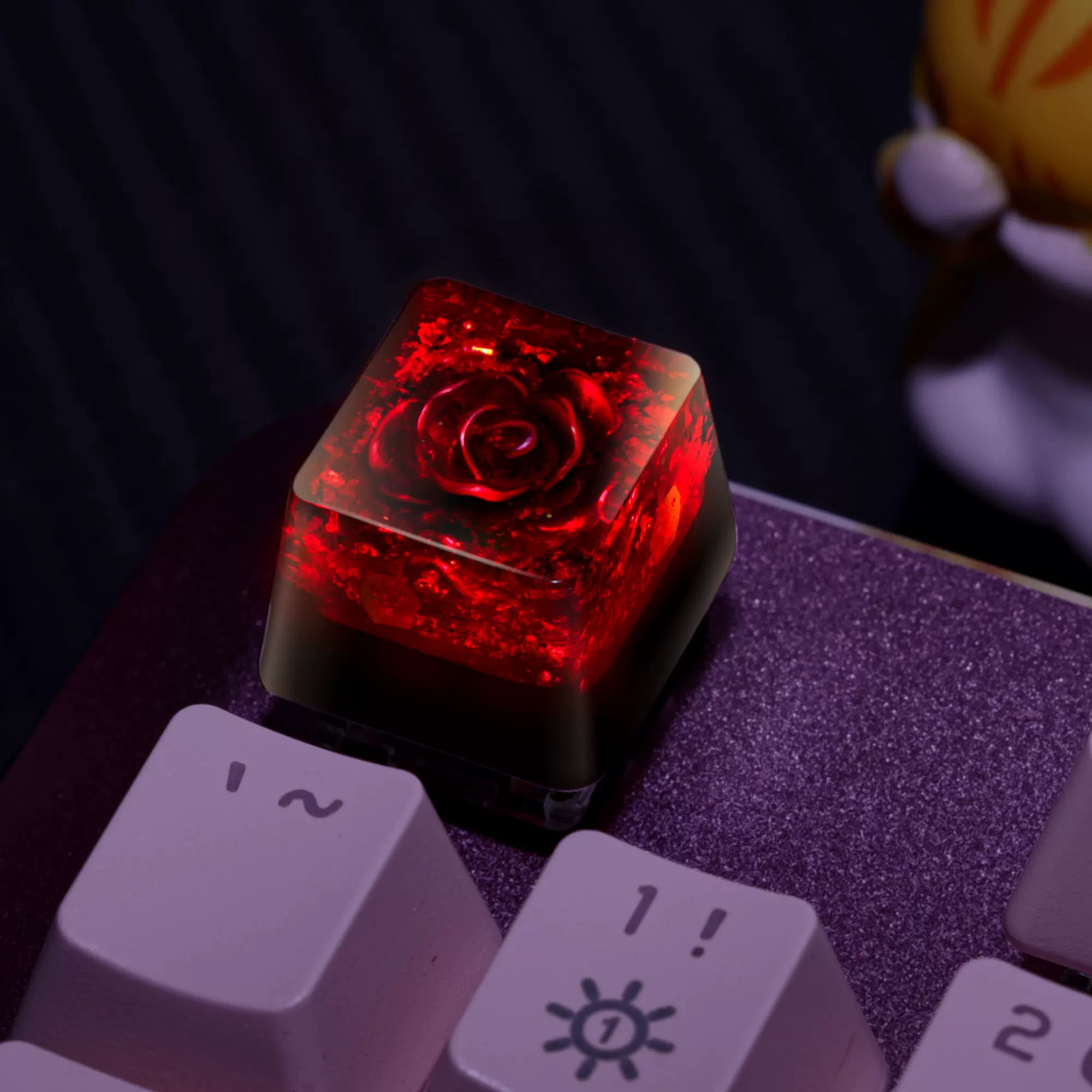 1 Piece Ice Rose/Polar Bear/Steampunk/Gear/Pond Fish/Koi/Stars Artisan Resin Keycaps ESC Mechanical Backlit Keyboard RGB Keycap