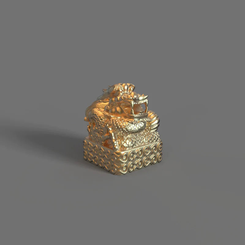 1 Piece Handmade Resin Key Cap Chinese Style Lion Dragon Seal Taiji-Bagua Pavilion Buddha Keycap For MX Switches