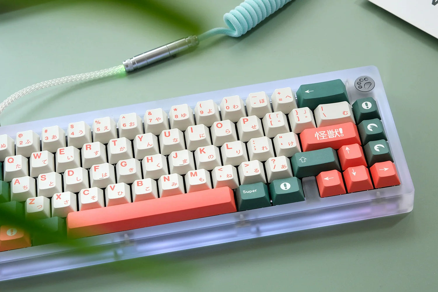 1 Set GMK Kaiju Keycaps PBT Dye Sublimation Key Caps Cherry Profile Keycap With ISO Enter 6U 6.5U 7U Spacebar