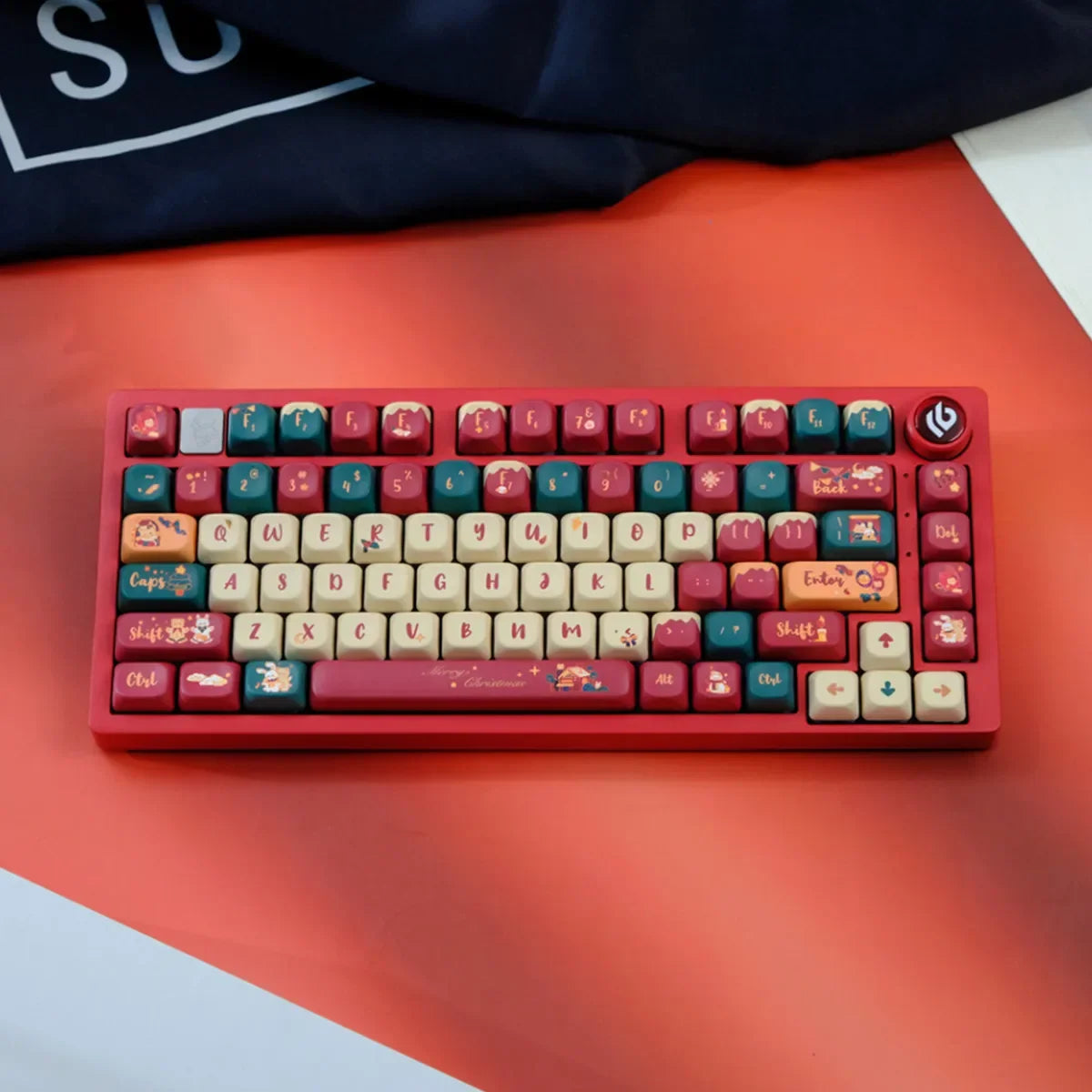 PBT Material Colorful rabbit and bear Dye Sublimation FOA Profile Keycap Set For MX switches Gaming Mechanical Keyboard