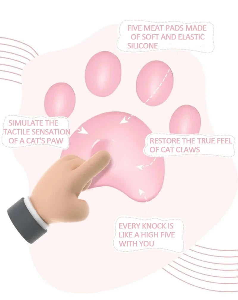 1 Pc Pink Cat Claw Key Cap Mechanical Keyboard Single Silicone Cat Butt Key Cap Girly Heart Computer Peripherals