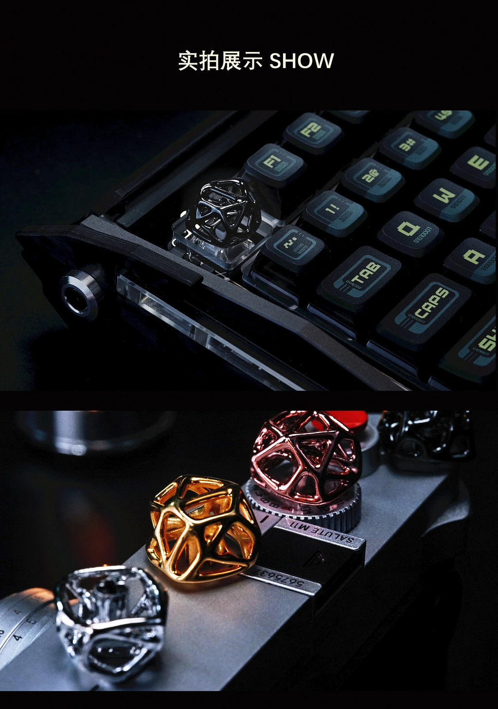 1pc Hollow Keycap Metal Customized Personalized Cross Axis Artisan Keycap 18x18mm for Mechanical Keyboard Advanced Gifts