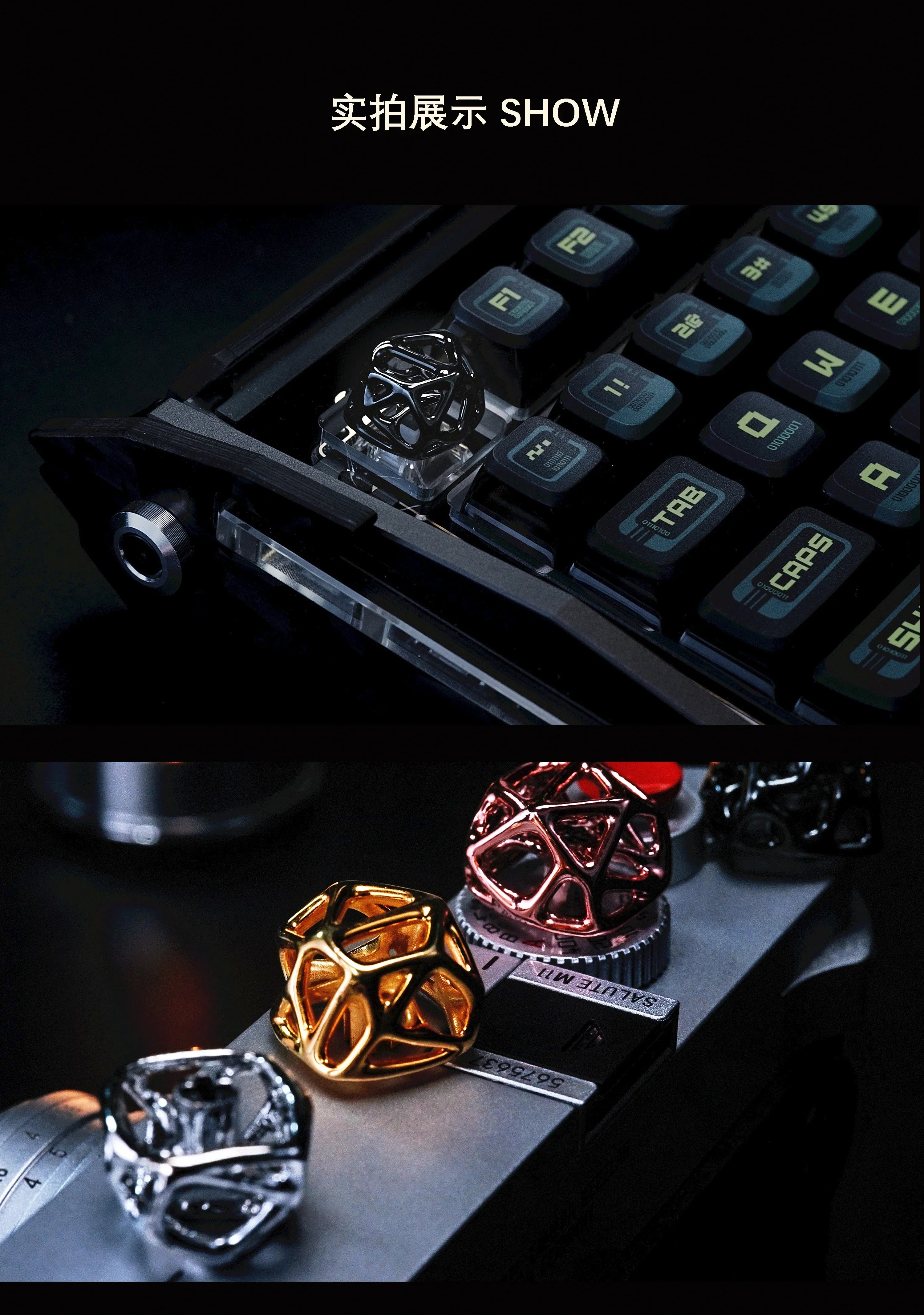 1pc Hollow Keycap Metal Customized Personalized Cross Axis Artisan Keycap 18x18mm for Mechanical Keyboard Advanced Gifts