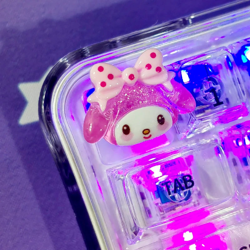 DIY Keycap Cute Cartoon Melody Coolomey Translucent Cross Mechanical Keyboard ESC Base Translucent Keycap