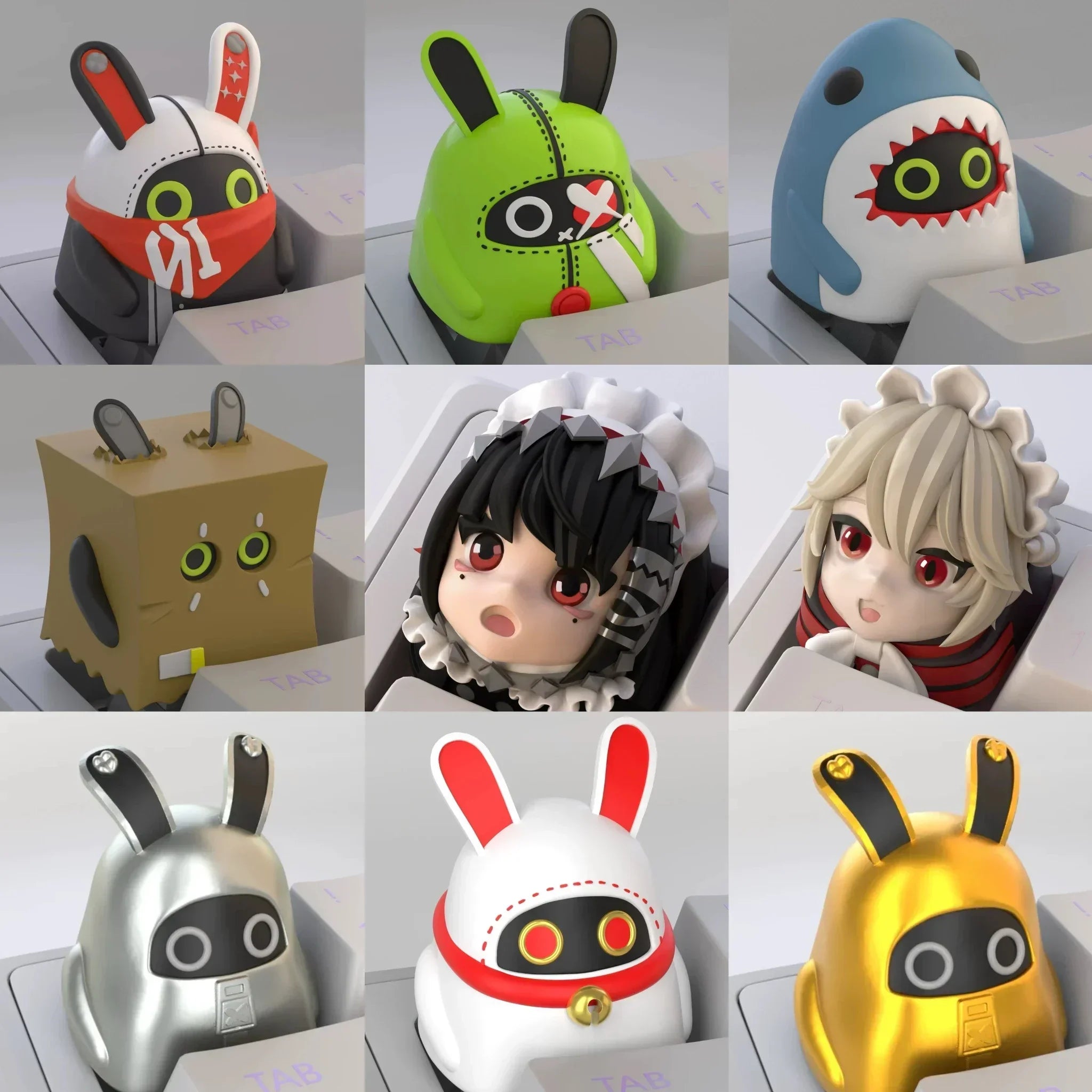 Zenless Zone Zero Keycap Custom Ellen Joe Amime Artisan Keycap Cute Kawaii Korean Point  Key Caps Mechanical Keyboard Accessory