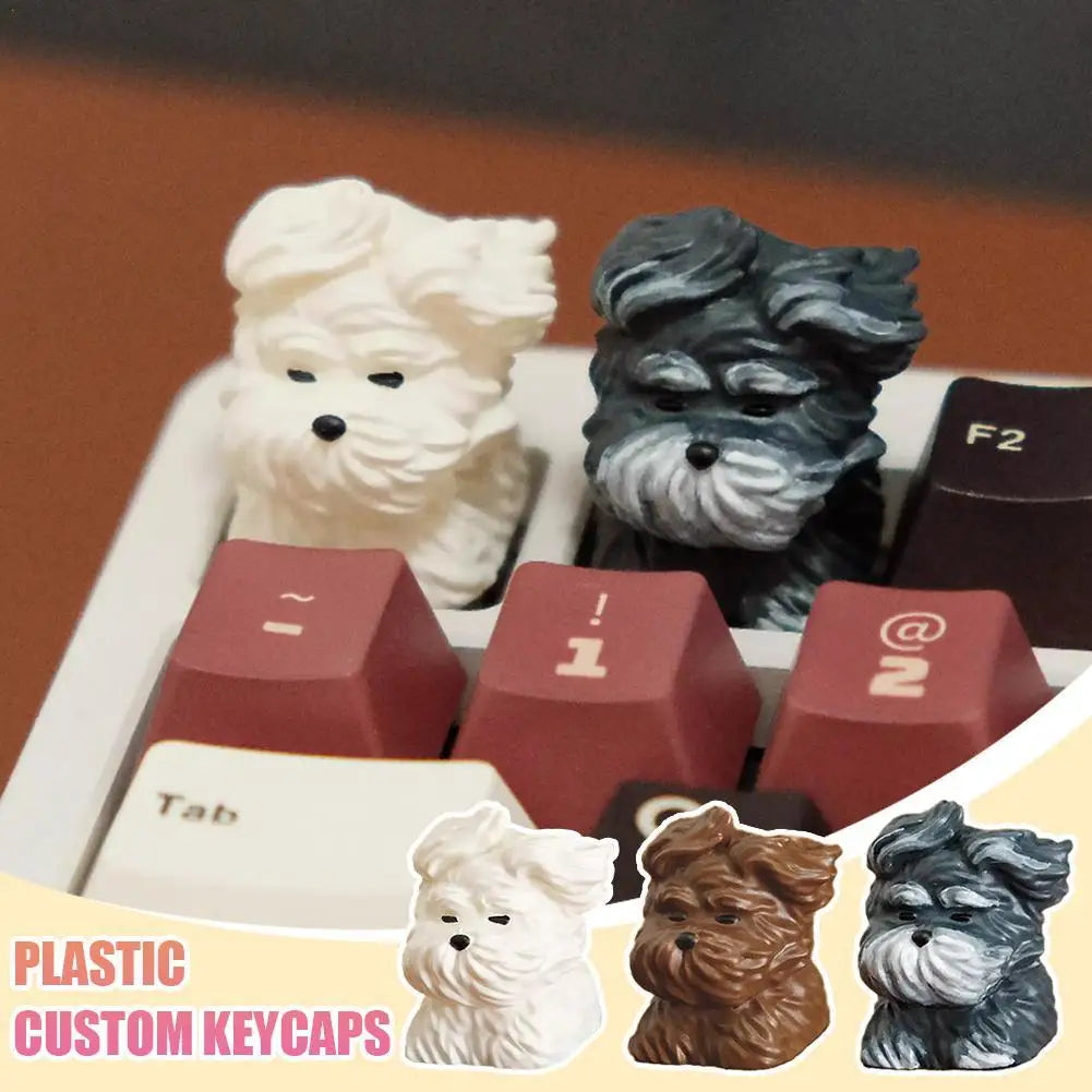 Puppy Personality Key Cap Windblown Puppy Key Cap Single Mechanical Keyboard Cap Rocket Hammer Retro Resin Cute