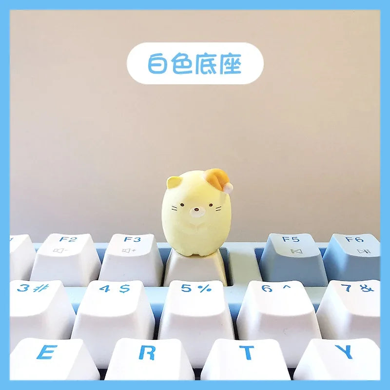 Animal Series Cute Keycap Diy Customized MX Switch Resin ESC Point Keycaps  Mechanical Keyboard Artisan Key Caps Girls Favorites