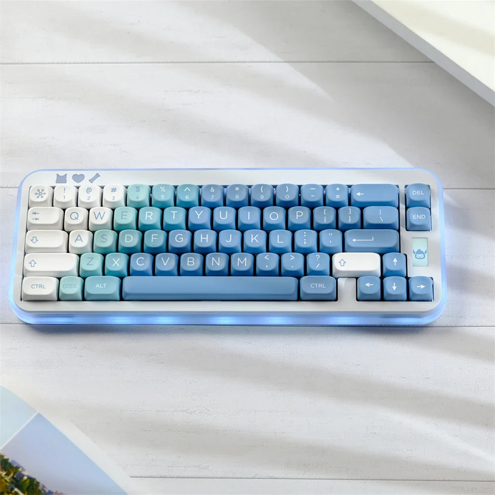 129 Key Snow Monster PBT Keycap MOA Profile Dye Sublimation Keycap For Gaming Mechanical Keyboard Keycap MX Switch MOA Key Caps