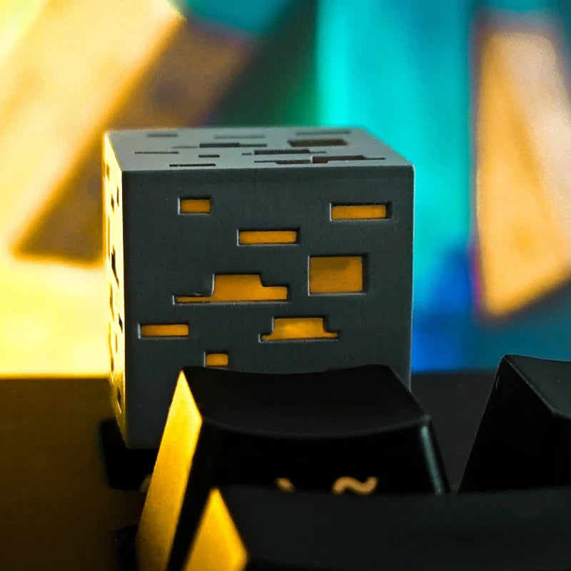 1Pc/6Pcs Keycap Game Single My World Three-Dimensional Creative Light-Transmitting Keycap Esc Ore Keycap