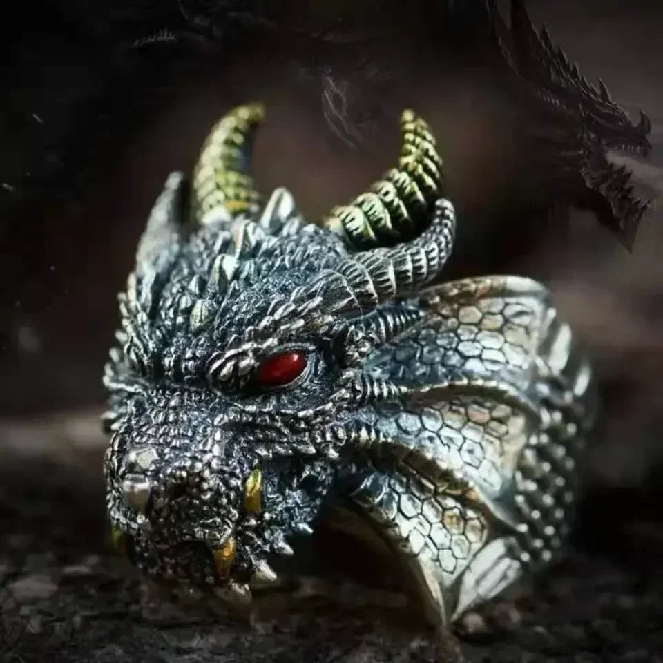 Punk Trend Spider Insect Open Adjustable Ring Men Street Hip Hop Fashion Cool Jewelry Boy Gift