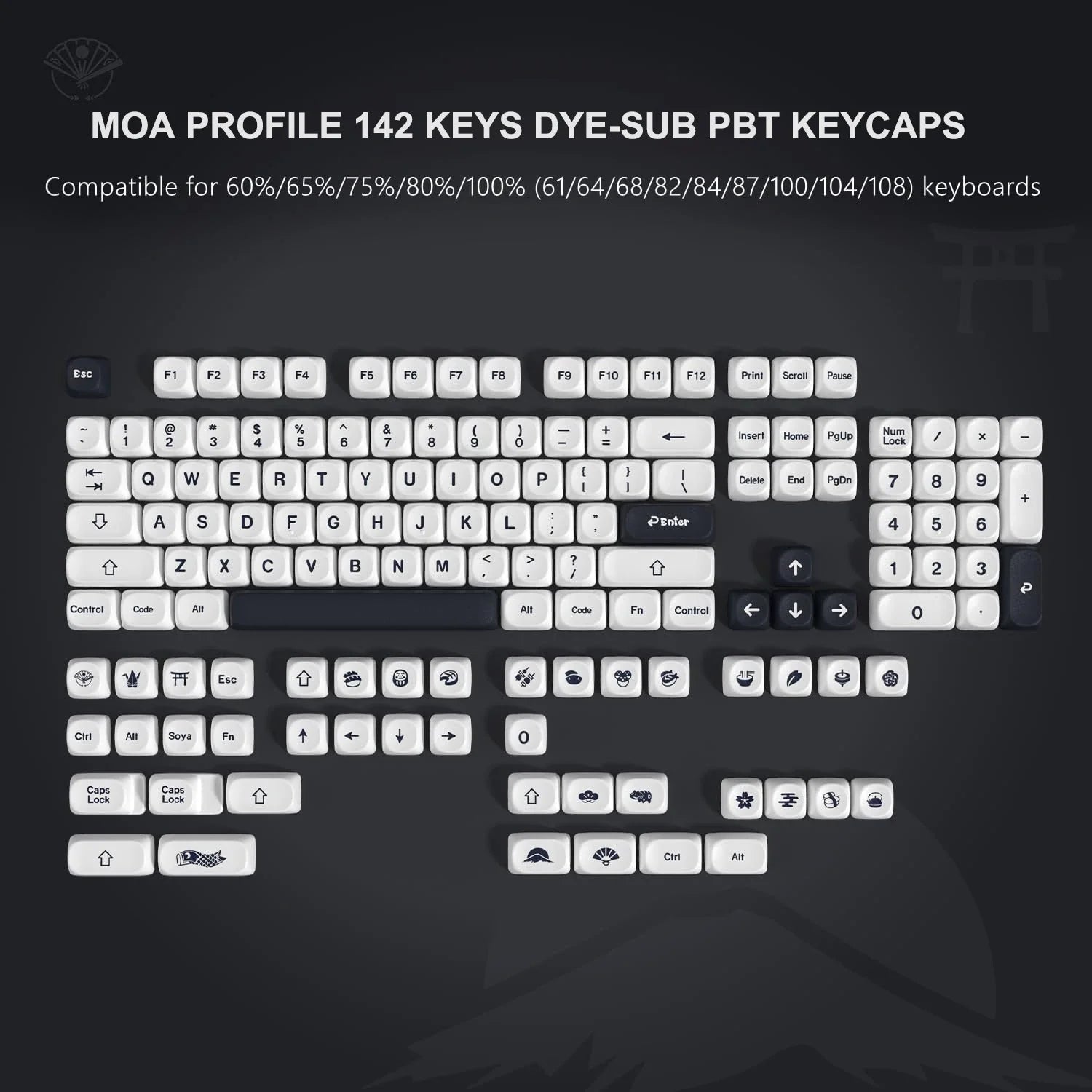 143 Keys Pink Cherry MOA Profile PBT Keycaps Customs Dye Sub Key caps for 61/87/104 Cherry MX Switch Gaming Mechanical Keyboard
