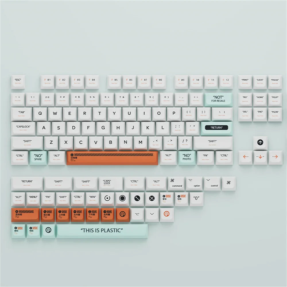 141 Keys XDA Profile Plastic Theme Keycaps PBT Dye Sublimation Key Caps Kit for GMK67 Gaming Mechanical Keyboard MX Switches