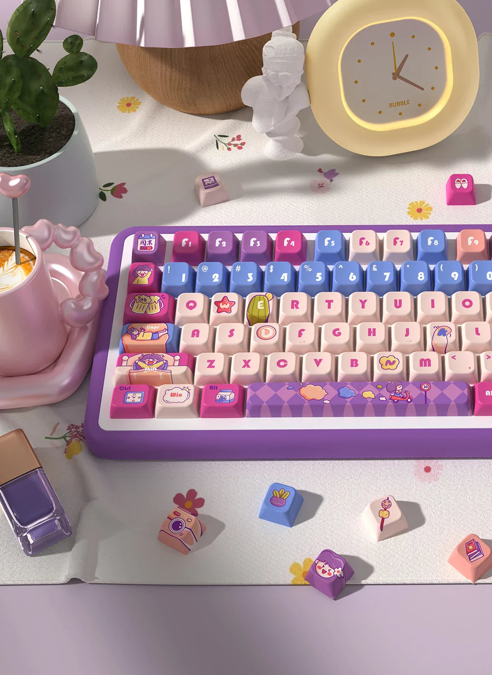 Weekends Theme Keycaps 122/138/158 Keys Mda Profile Pbt Thermal Sublimation Mechanical Keyboard Customized Anime Game Keycaps