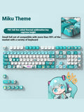 120key Miku Anime Theme Keycap MOA Hight PBT Heat Sublimation Personality Creative Customization Mechanical keyboard Keycap
