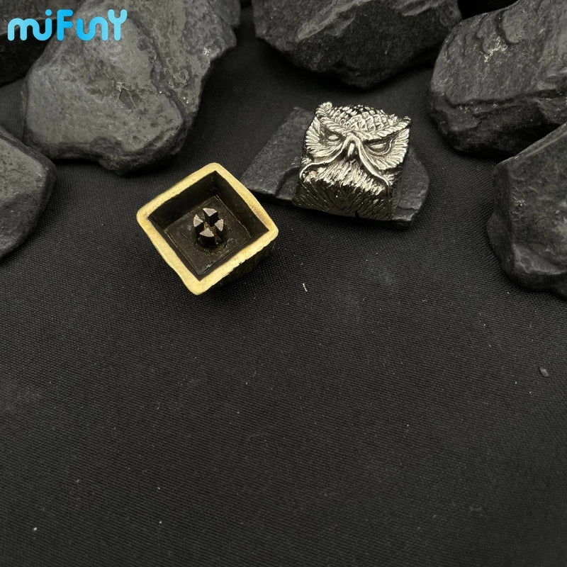 Pure Copper Point Keycap Owl Original Personality Customized Artisan Keycaps Cross Axis Universal Mechanical Keyboard Accessory