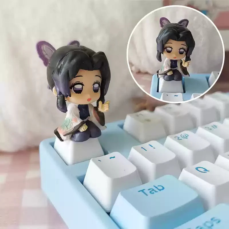 1pcs Demon Slayer Personalized Keycaps Mechanical Keyboard Resin Transparent Single Anime Key Cap Cute Mi Douzi Charcoal Jiro