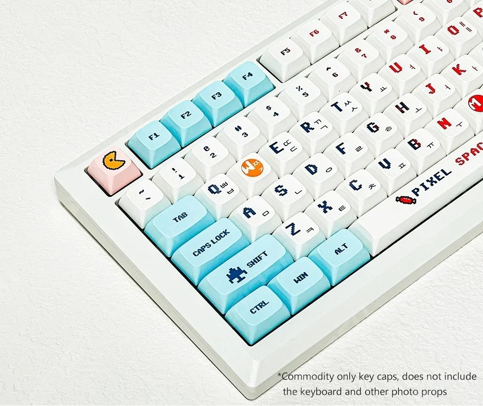 Candy Colorful 124 Keycaps XDA PBT Cartoon Keyboard Dye Sublimation for DIY Custom Mechanical Gaming Wear-Resistant Keycaps Kit