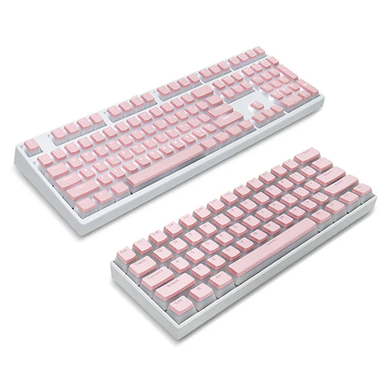 129 Keys Mechanical Keyboard PBT Pudding Keycaps Two-color Injection Molding OEM Character Translucent Keycap for All Keyboards
