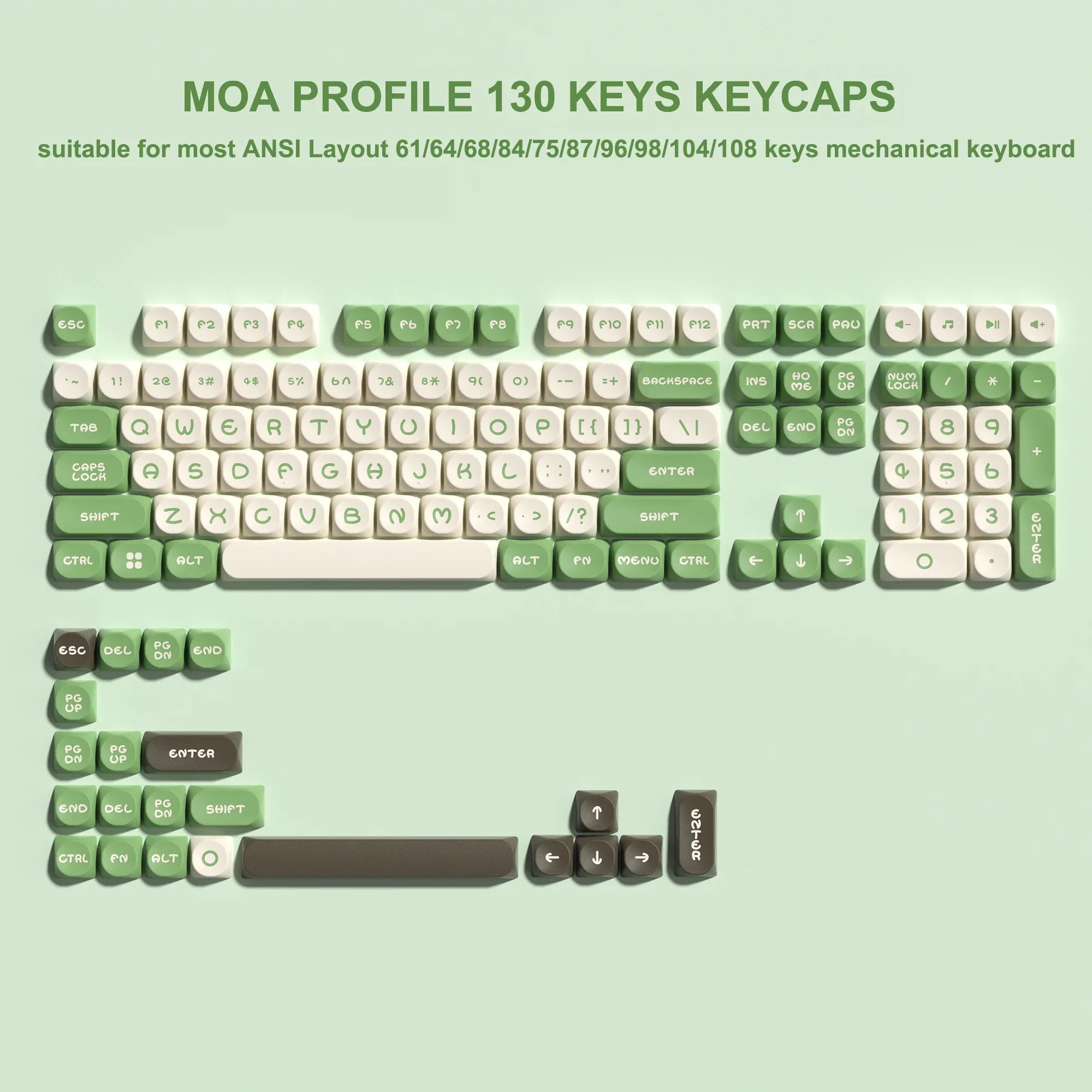 143 Keys Pink Cherry MOA Profile PBT Keycaps Dye Sub Customs  Key caps for 61/87/104 Cherry MX Switch Gaming Mechanical Keyboard