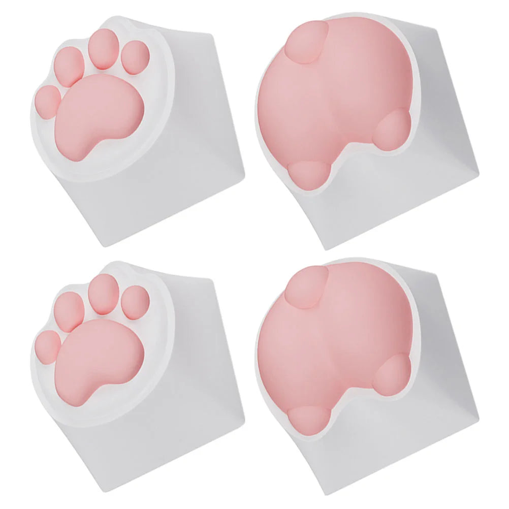 4 Pcs Cat Claw Keycaps Silicone Mechanical Keyboard Paw for Gaming Silica Gel Themed