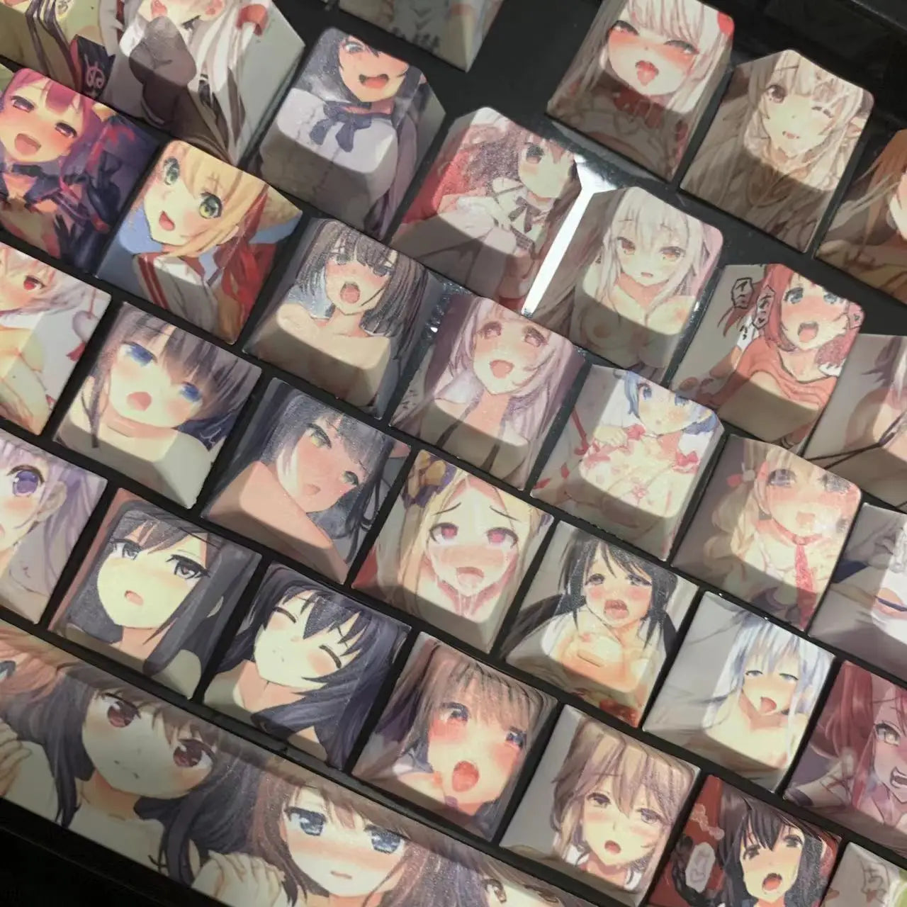 PBT Mechanical Keyboard Keycap  Anime Cute 124 keys Dye Sublimation Chreey Profile Japanese Anime Keycap For Cherry MX Switch