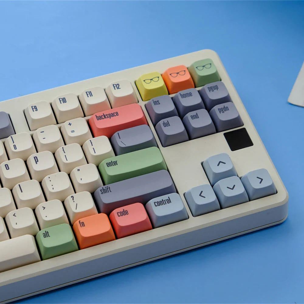 XDA PBT Keycaps Dye Sub Keycap For Mechanical Keyboard Gaming 75% Color Key Caps Wooting Minimalism Retro Custom DIY