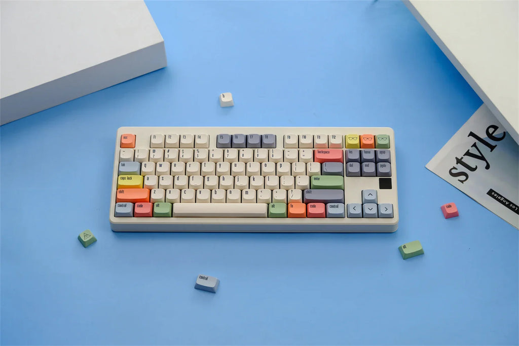 XDA PBT Keycaps Dye Sub Keycap For Mechanical Keyboard Gaming 75% Color Key Caps Wooting Minimalism Retro Custom DIY