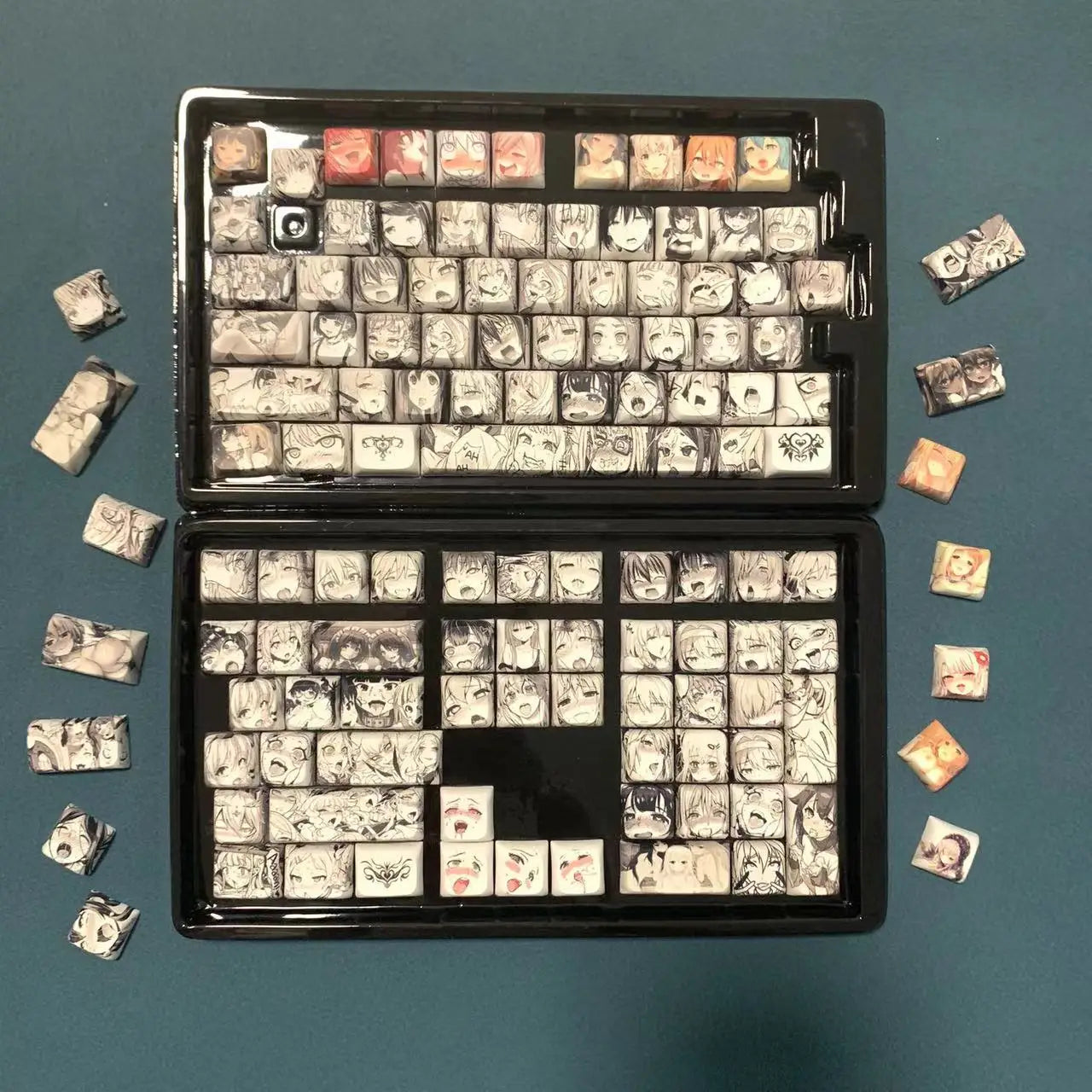 PBT Mechanical Keyboard Keycap  Anime Cute 124 keys Dye Sublimation Chreey Profile Japanese Anime Keycap For Cherry MX Switch