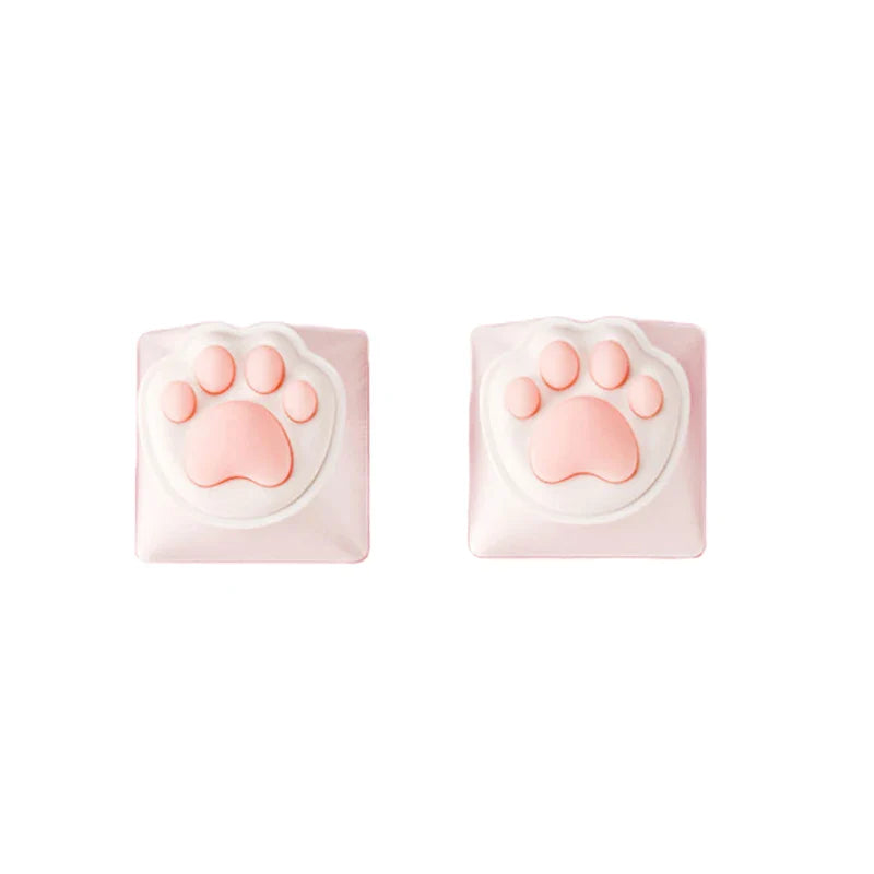 1pc Cute Cat Paw Keycaps For Mechanical Keyboard Cherry MX Switch DIY Custom Key Cap Soft Silicone Keycup Artisan Pink Color