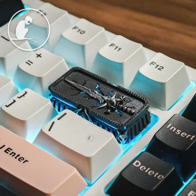 Warcraft Theme Keycap Frostmourne Keycaps Handmade Resin Backlit Key Cap MX Switch Customized Mechanical Keyboard  Accessories