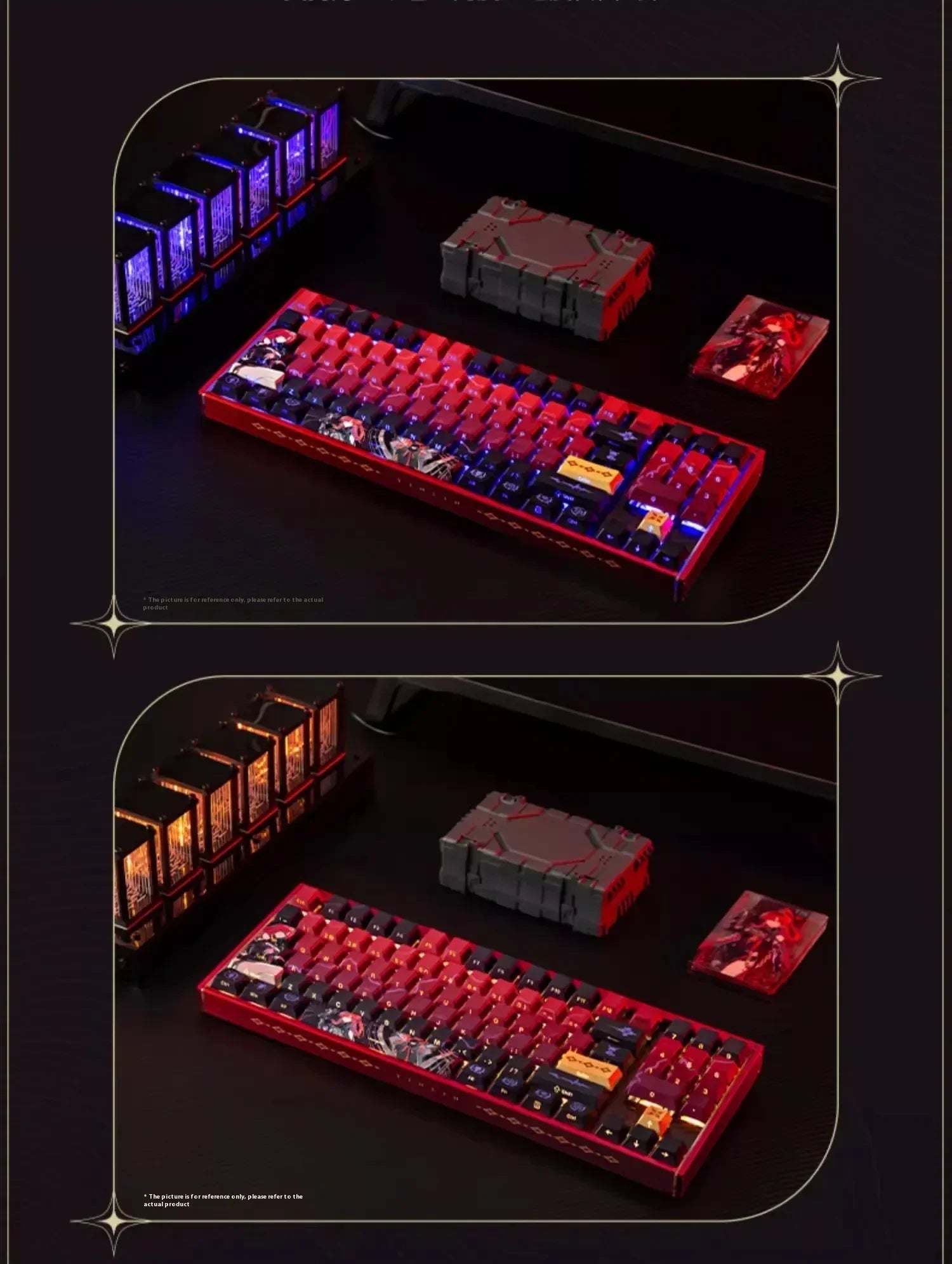 Wuthering Waves Yinlin Gaming Keyboard Three Mode Customized Wireless Mechanical Keyboard 89keys Hot Swap Gasket Pc Gamer