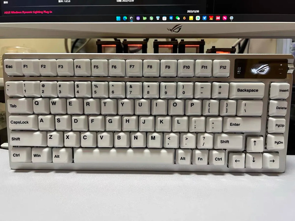 Ceramic Keycaps Smooth Glaze Translucent Mechanical Keyboard Keycaps for Arrow Keys Four Pcs Without Engraving Solid Color Cap