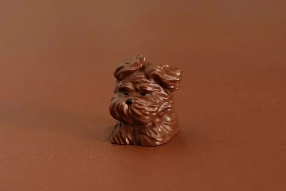 Scrawled Dog Keycaps Wind Blows Puppy Cute Resin Keycap Custom 1U Cherry Profile Keycaps for Mechanical Keyboard Key Caps Gifts
