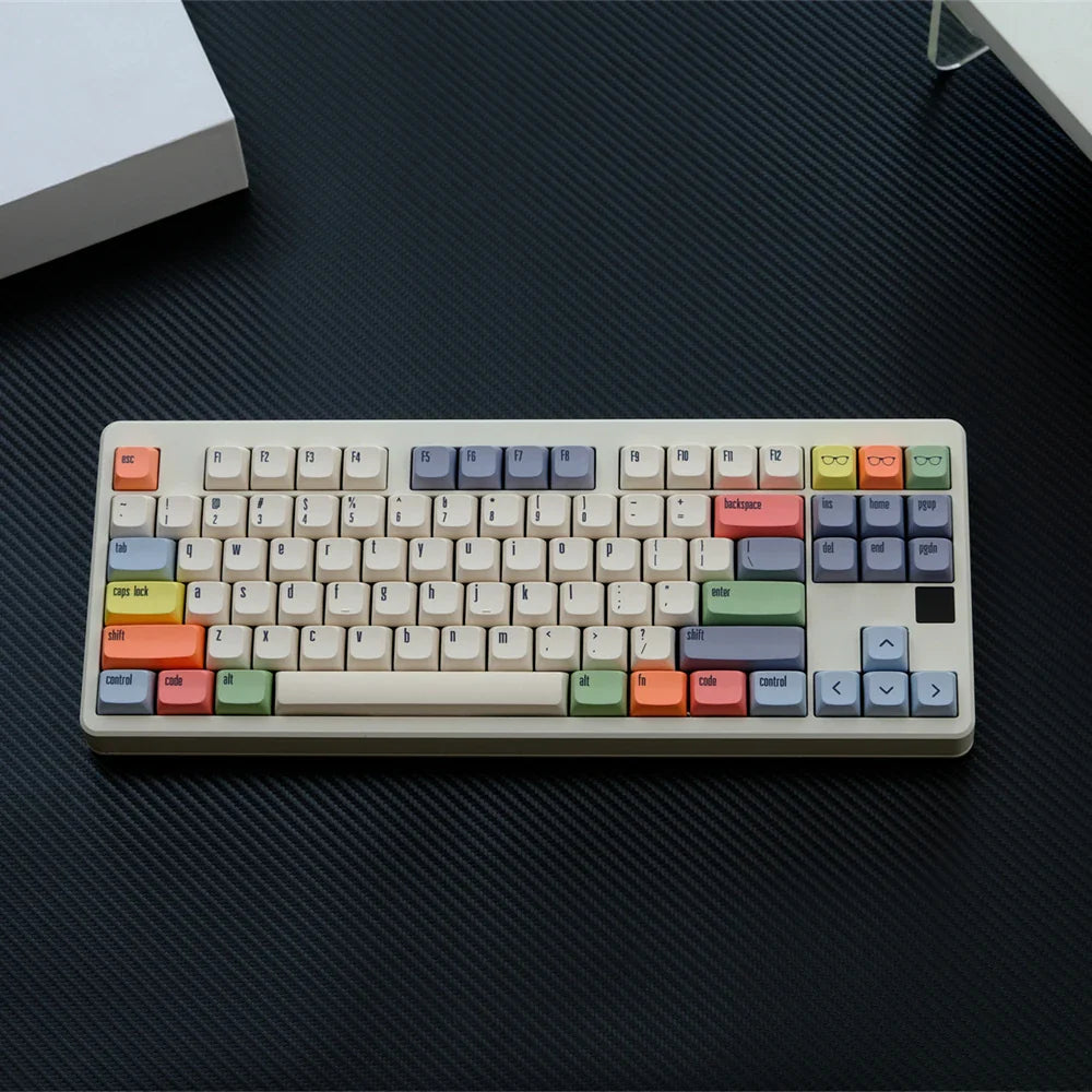 XDA PBT Keycaps Dye Sub Keycap For Mechanical Keyboard Gaming 75% Color Key Caps Wooting Minimalism Retro Custom DIY
