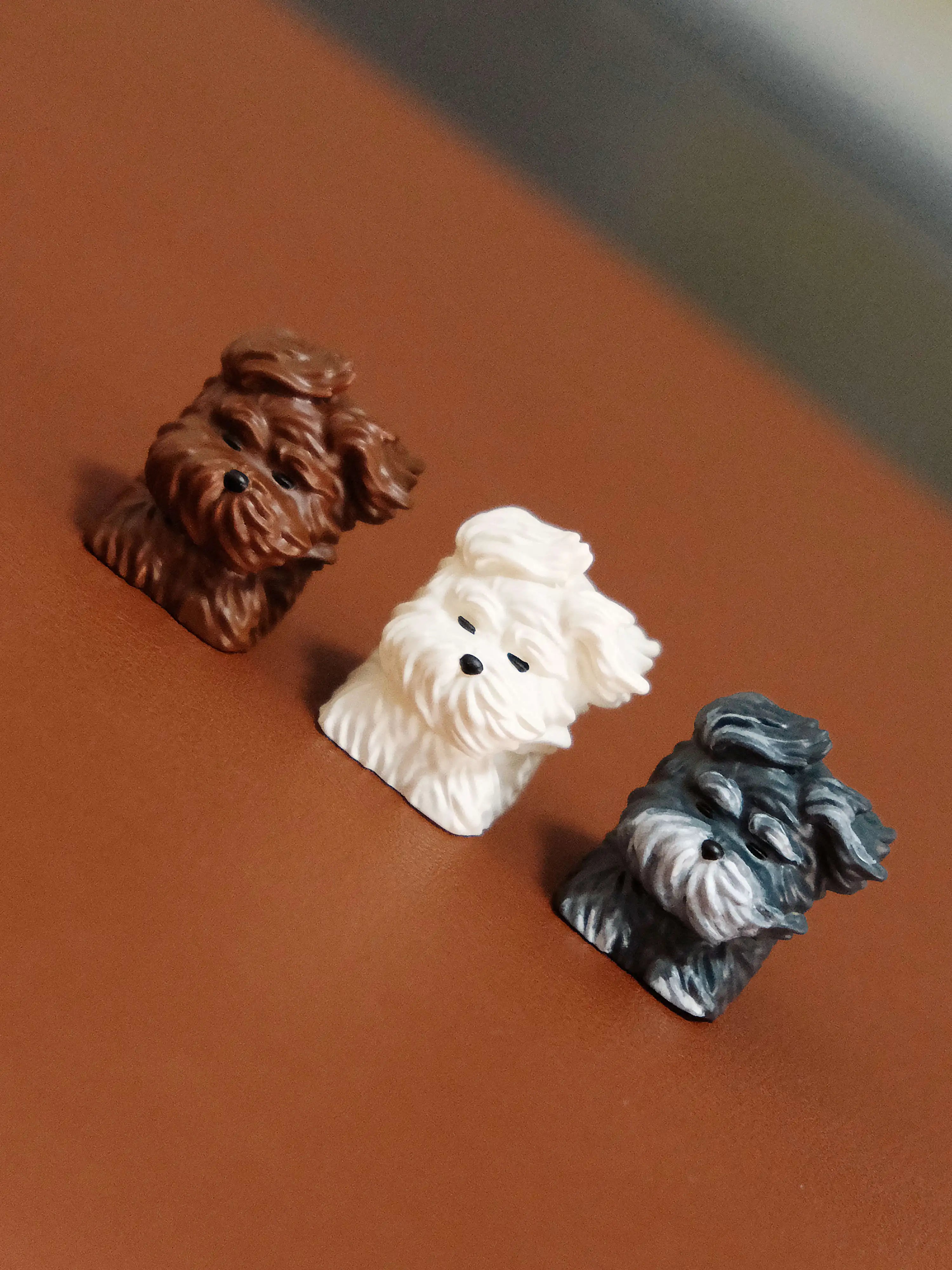 Stray Puppy Keycap Cute Custom Wind Blows Little Dog Point ABS 1U Key Cap MX Switch Handmade Artisan 3D Printing Lovely Keycaps