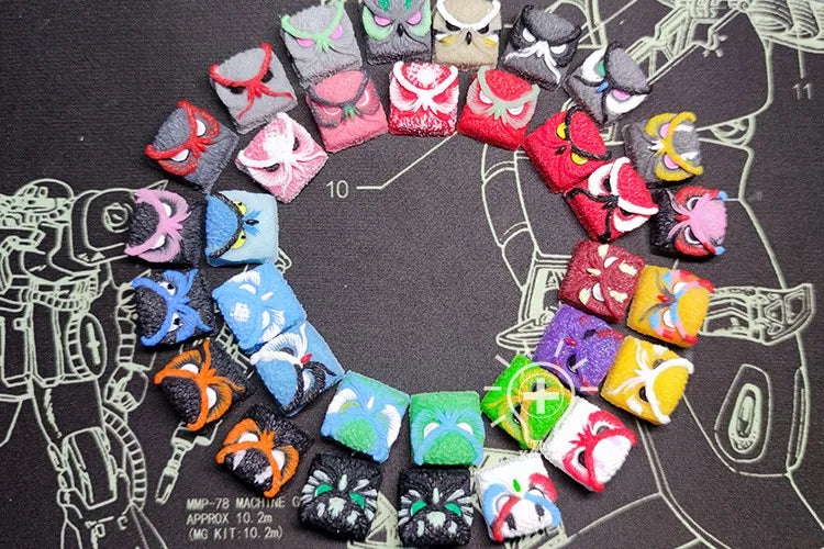 Owl Resin Keycaps Customized Replica with Personalized Translucent Creativity SA Cherry Profile Key Caps for Mechanical Keyboard