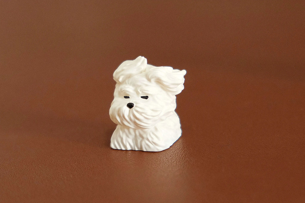 Stray Puppy Keycap Cute Custom Wind Blows Little Dog Point ABS 1U Key Cap MX Switch Handmade Artisan 3D Printing Lovely Keycaps