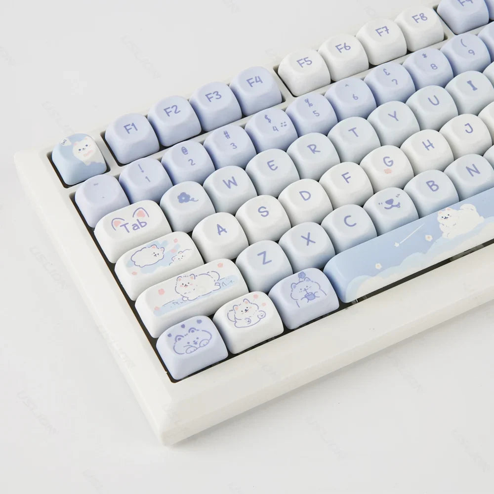 95/132 Keys Cartoon Keycaps PBT Hakimi Dog Cats Keycap MOA Profile Dye Sublimation Keycap For Mechanical Gaming Keyboard