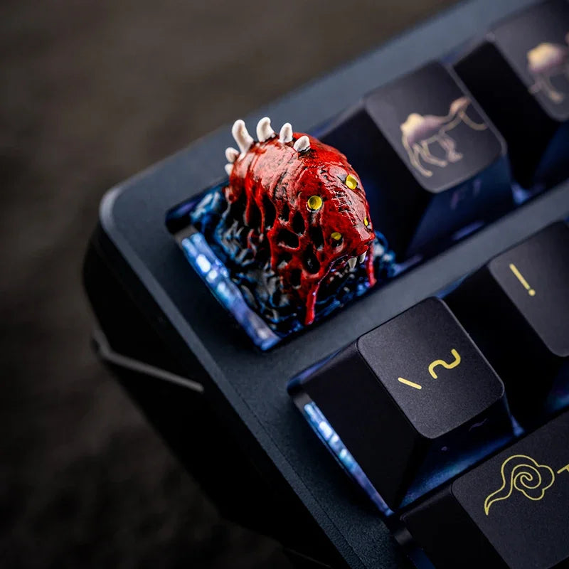 MonsterHunter Dragon Point Keycaps Anime Artisan Keyboard Cap Zinogre 3D Custom Gaming Decoration KeyCap for Mechanical Keyboard