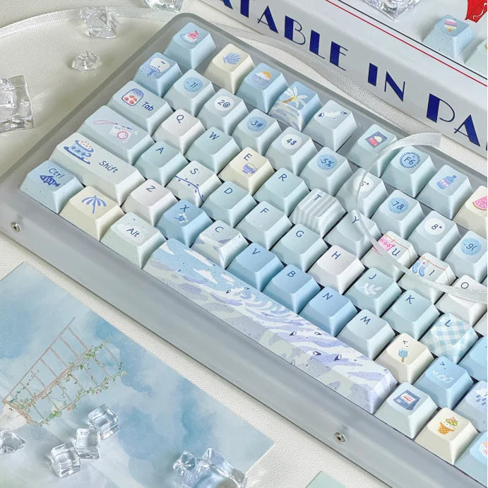SOA Keycaps Cute Keycaps Set of Keys PBT Customized Gift Cute Gift Thermal Sublimation Mechanical Keyboard Keycaps for MX Switch